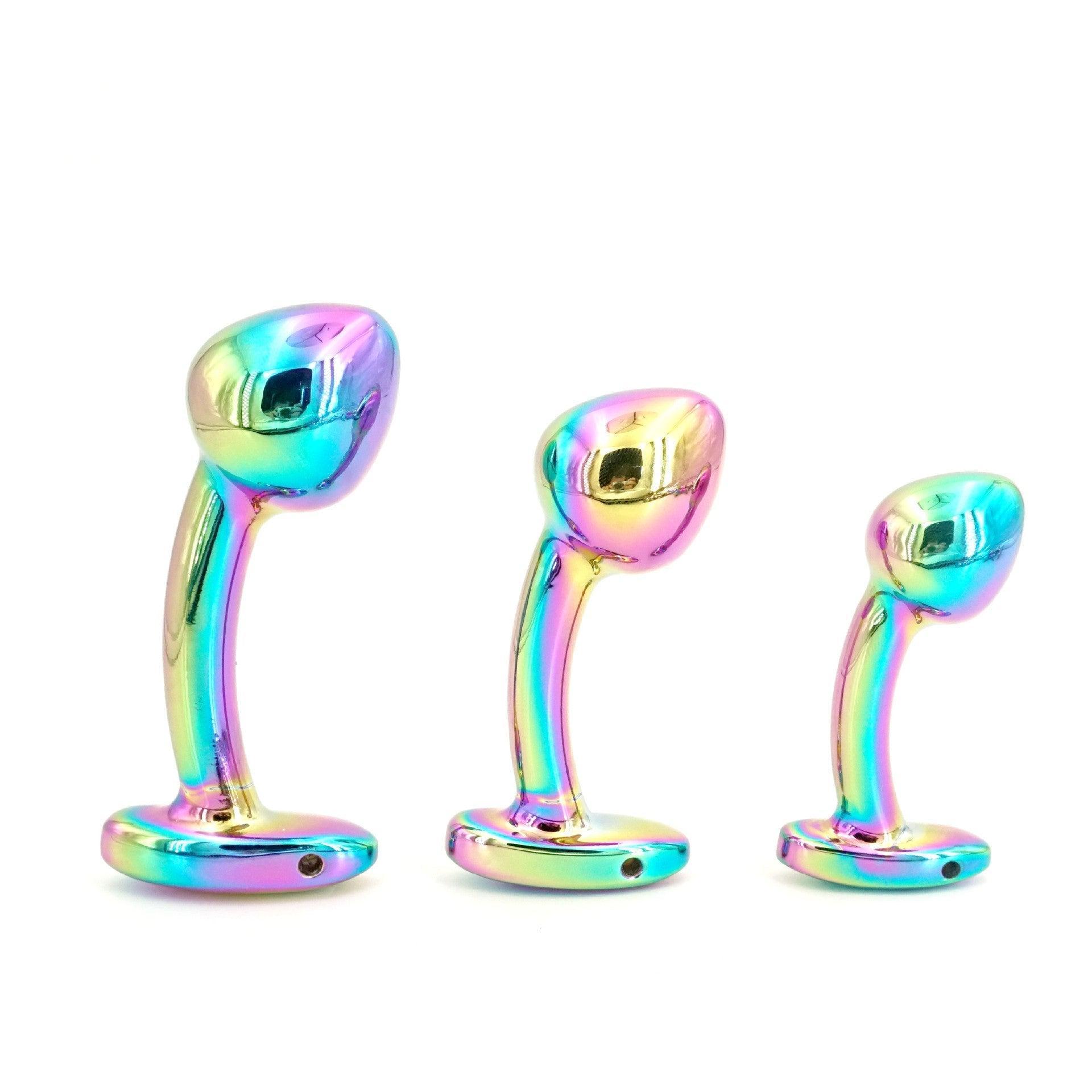 Xoxmoving Color Metal Butt Plug 3 PCS - Xoxomoving