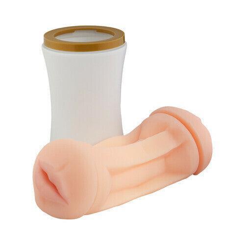 Xoxmoving Double Hole Manual Male Masturbation Cup - Xoxomoving