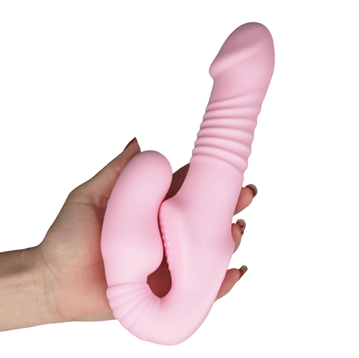 Xoxmoving Dual-action 3 Thrusting 10 Vibrating Vibrator with Remote Control - Xoxomoving