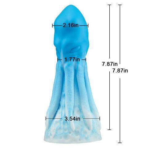 Xoxmoving Generous Size Elastic and Soft Manual Octopus Huge Rainbow Dildo 7.87 Inch - Xoxomoving