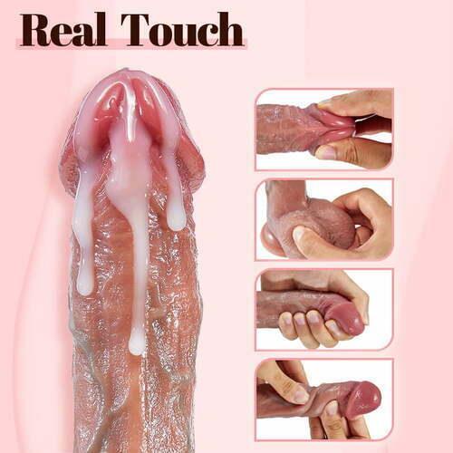 Xoxmoving IPX7 Waterproof 7 Thrusting Swinging 10 Vibrating Heating Lifelike Dildo 8.46 Inch - Xoxomoving