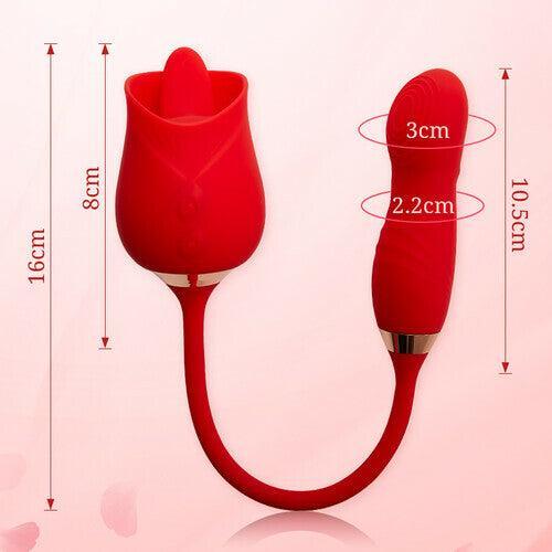 XoXomoving - Multifunctional Vibrator Rose Clit Licking & Vibrating Stimulator - Xoxomoving