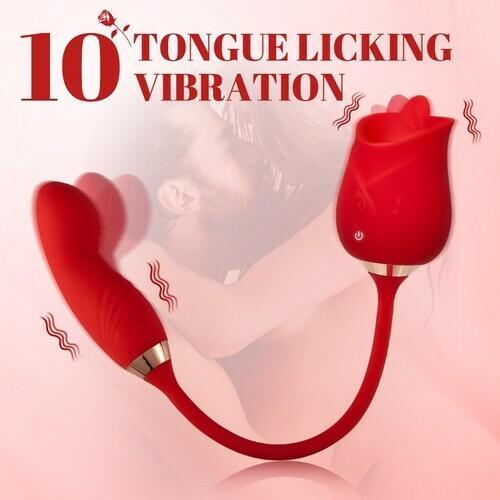 XoXomoving - Multifunctional Vibrator Rose Clit Licking & Vibrating Stimulator - Xoxomoving