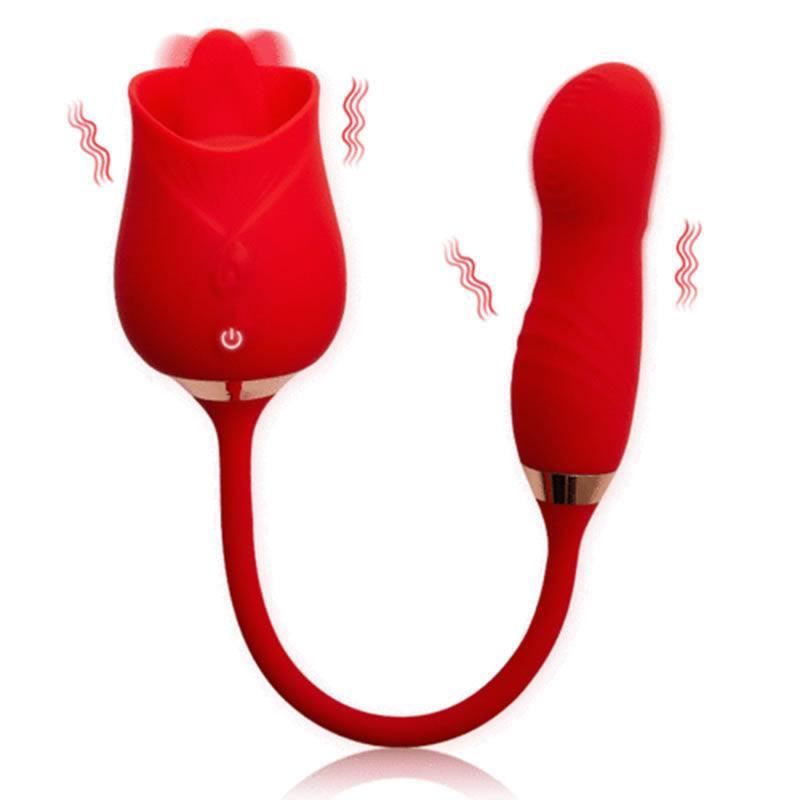 XoXomoving - Multifunctional Vibrator Rose Clit Licking & Vibrating Stimulator - Xoxomoving