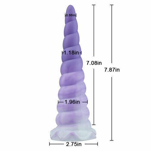 Xoxomoving Rainbow Spiral Tentacle Dildo 7.87 Inch - Xoxomoving