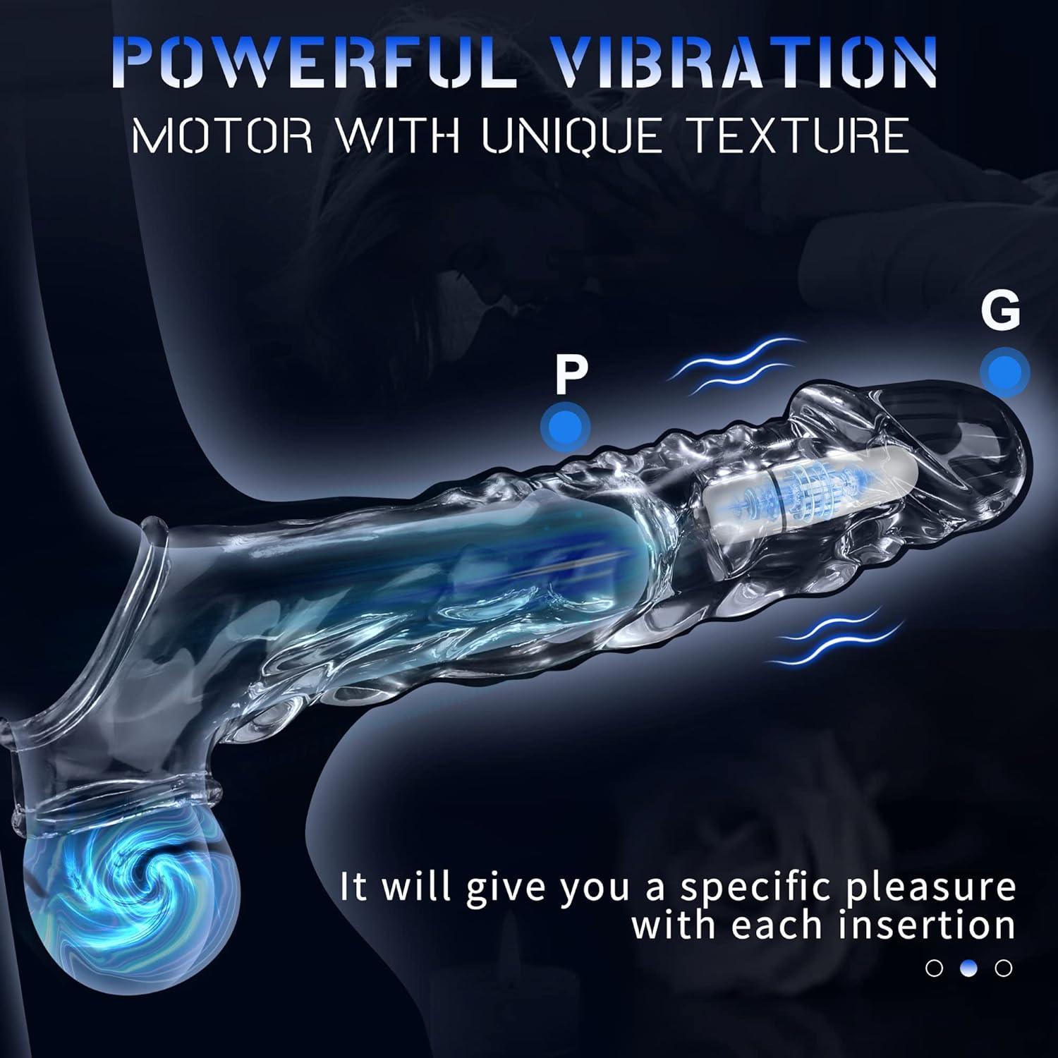 Xoxomoving Vibrating Penis Sleeve & Cock Ring - Couples Pleasure Toy - Xoxomoving