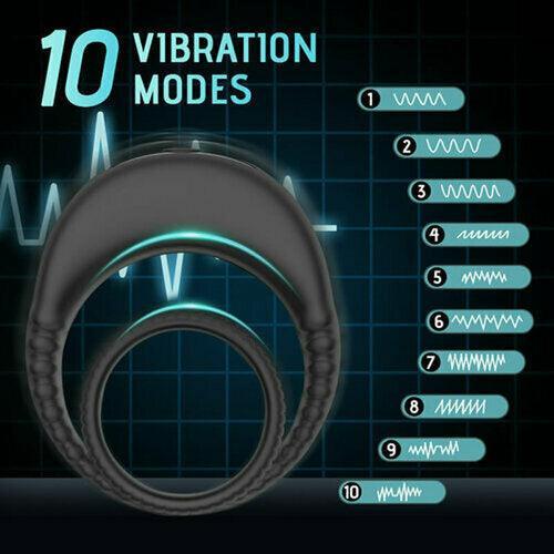 Bestvibe Enlarged Stretchable Vibrating Cock Ring - Xoxomoving