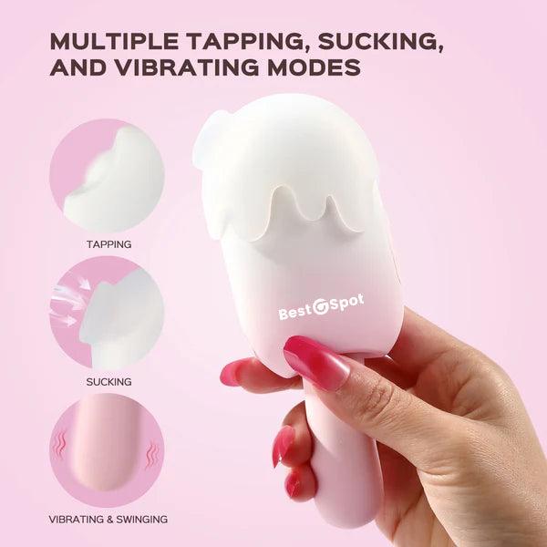 BITE ME Ice Pop Vibrator - Tapping, Sucking, Vibrating - Xoxomoving