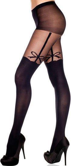 Black Opaque Sheer Pantyhose -One Size - Xoxomoving