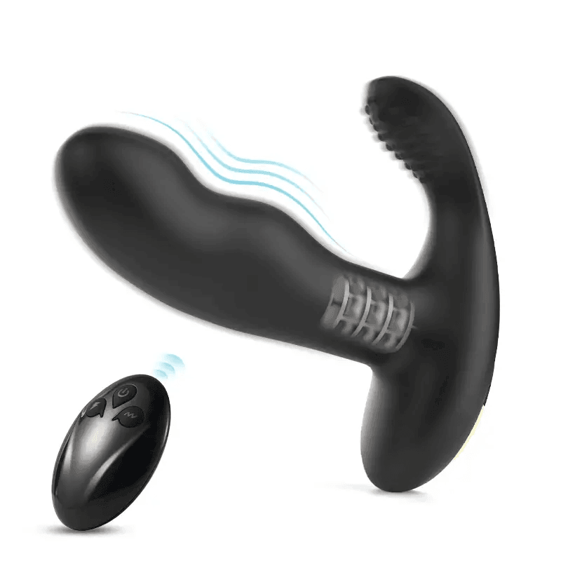 Black Panther 8-frequency Vibrating Bead-rotating Prostate Massager - Xoxomoving