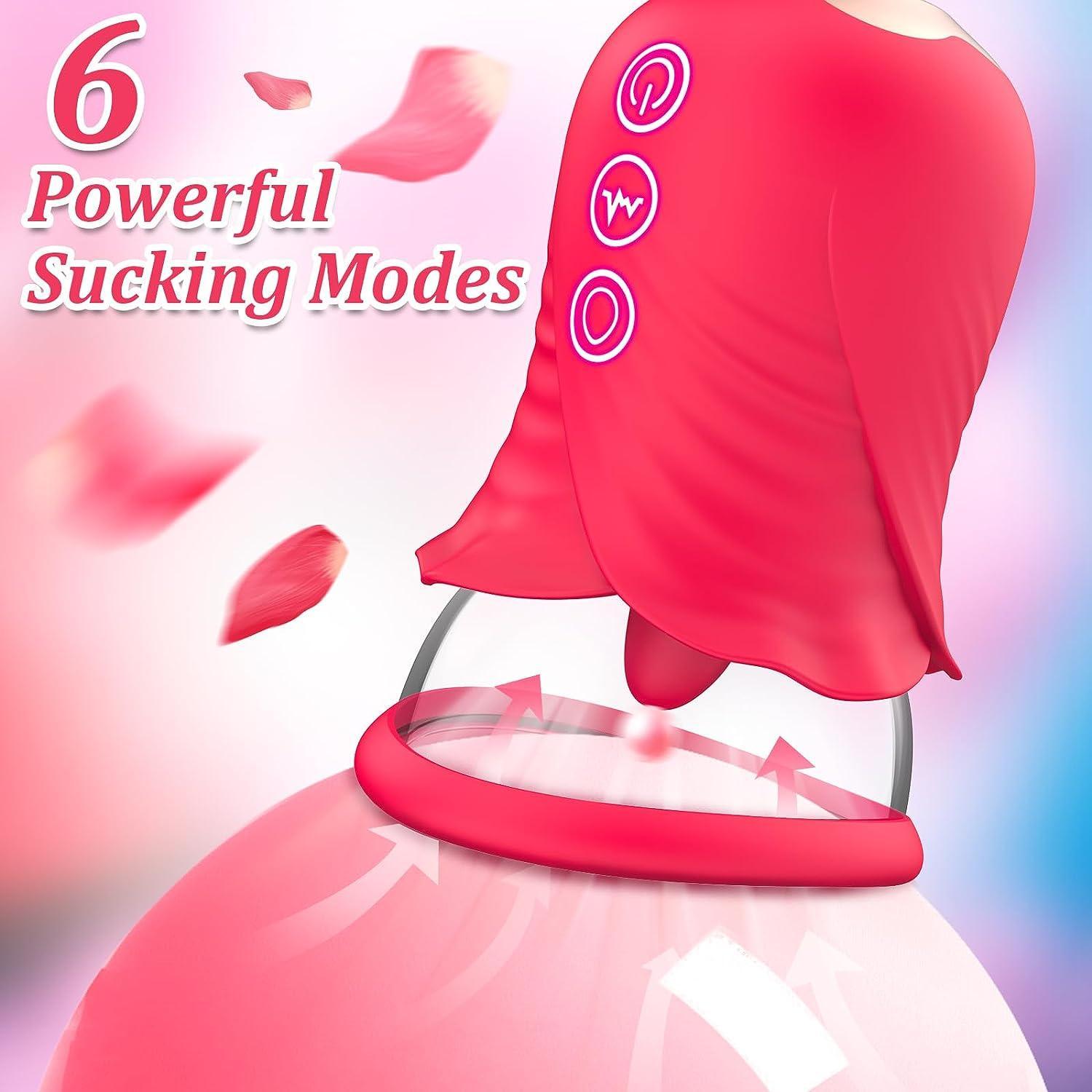 Blossom Bliss: 2-in-1 Rose Vibrator with 10 Vibration & 6 Suction Modes - Xoxomoving