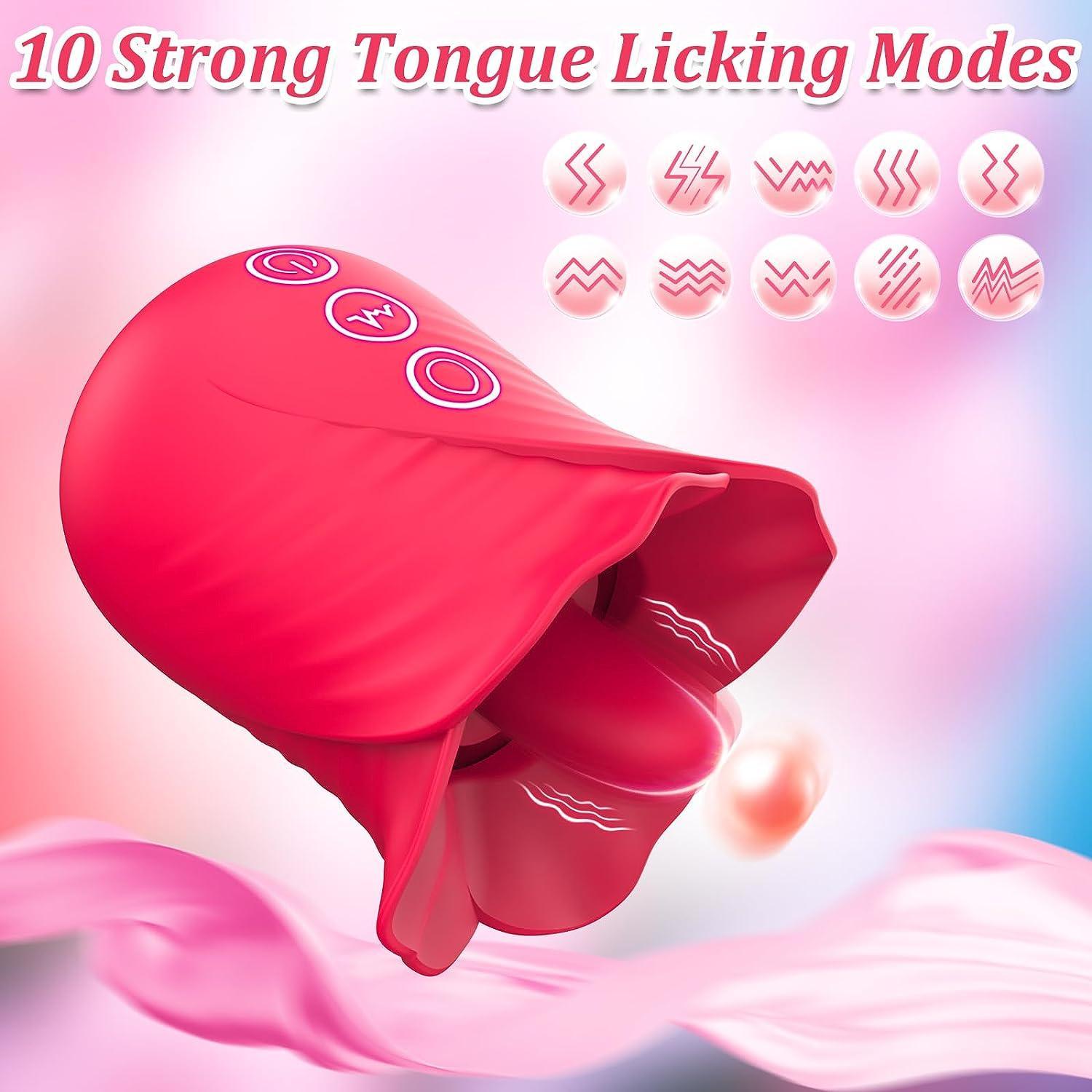 Blossom Bliss: 2-in-1 Rose Vibrator with 10 Vibration & 6 Suction Modes - Xoxomoving