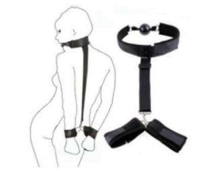 Bondage Restraints with Ball Gag and Cuffs - Xoxomoving