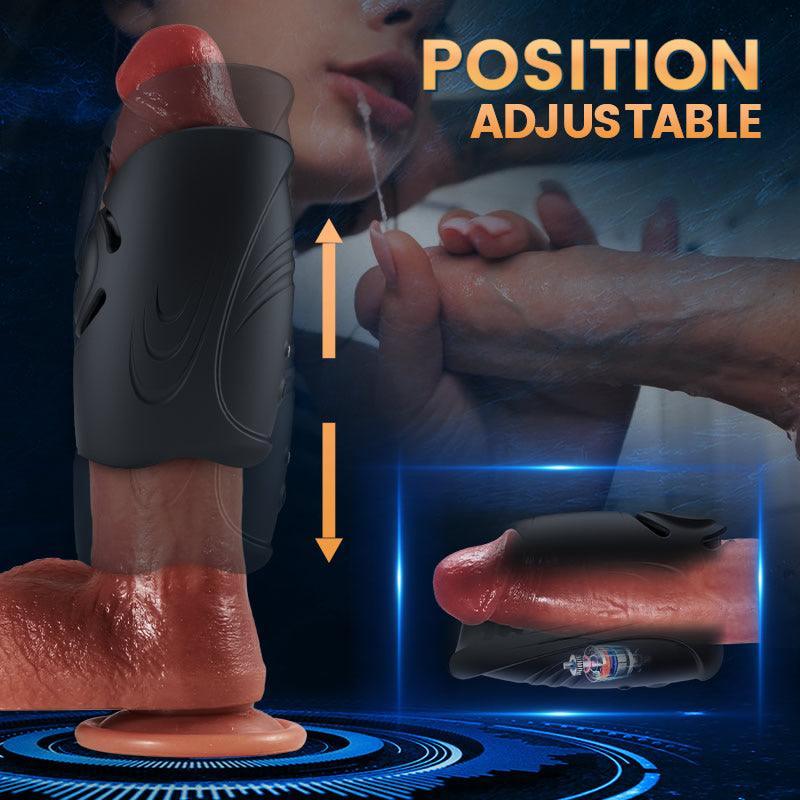 Boner 2-in-1 Flexible Handheld 10 Vibrating Stamina Training Male Masturbator - Xoxomoving