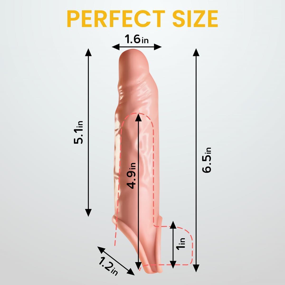 Boost Confidence and Pleasure with 1.6-inch Penis Sleeve - Xoxomoving