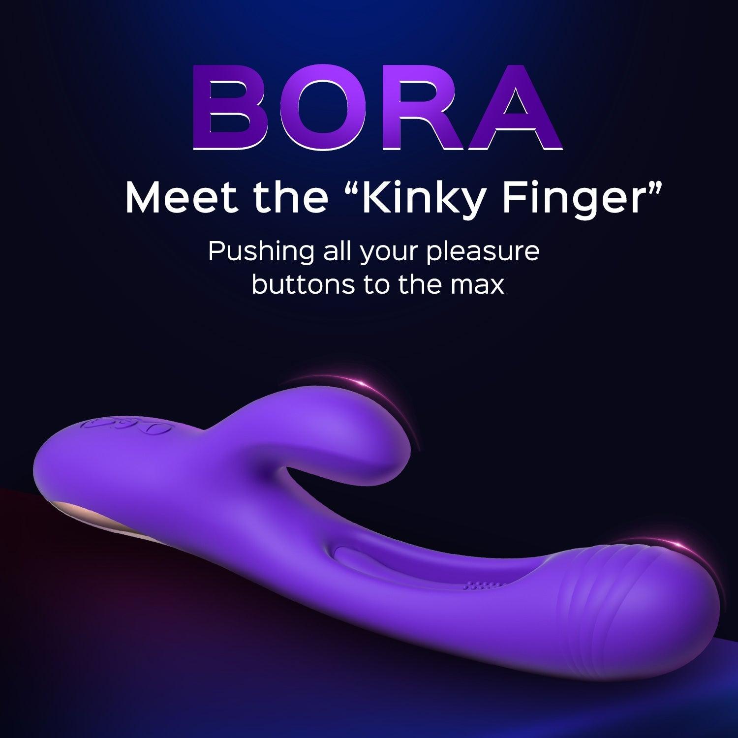 Bora Rabbit G-spot Vibrator - Tapping Triple Stimulator - Xoxomoving