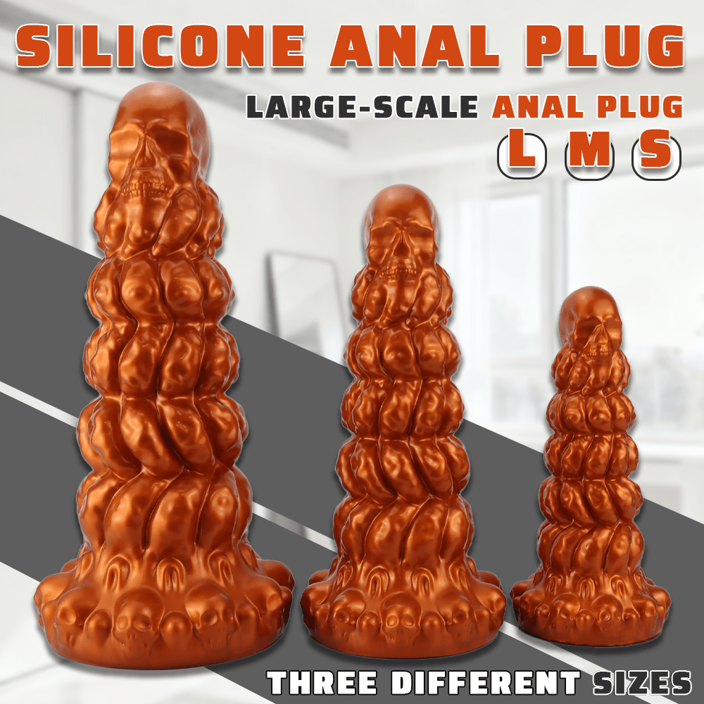 Bumpy Silicone Anal Tower Dildo with Graduated Rings and Suction Base Xoxomoving