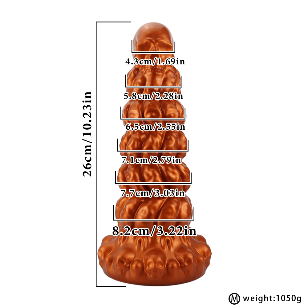 Bumpy Silicone Anal Tower Dildo with Graduated Rings and Suction Base Xoxomoving