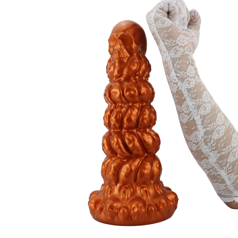 Bumpy Silicone Anal Tower Dildo with Graduated Rings and Suction Base Xoxomoving