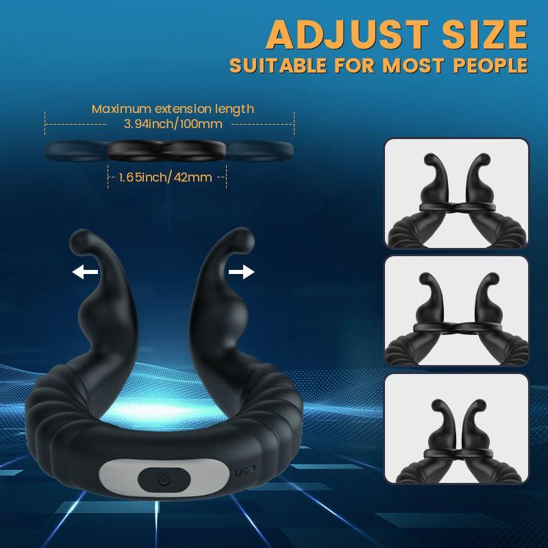 Bunny Boy-Separable Rabbit Rocker 10 Vibrating Cock Ring for Couple Play - Xoxomoving