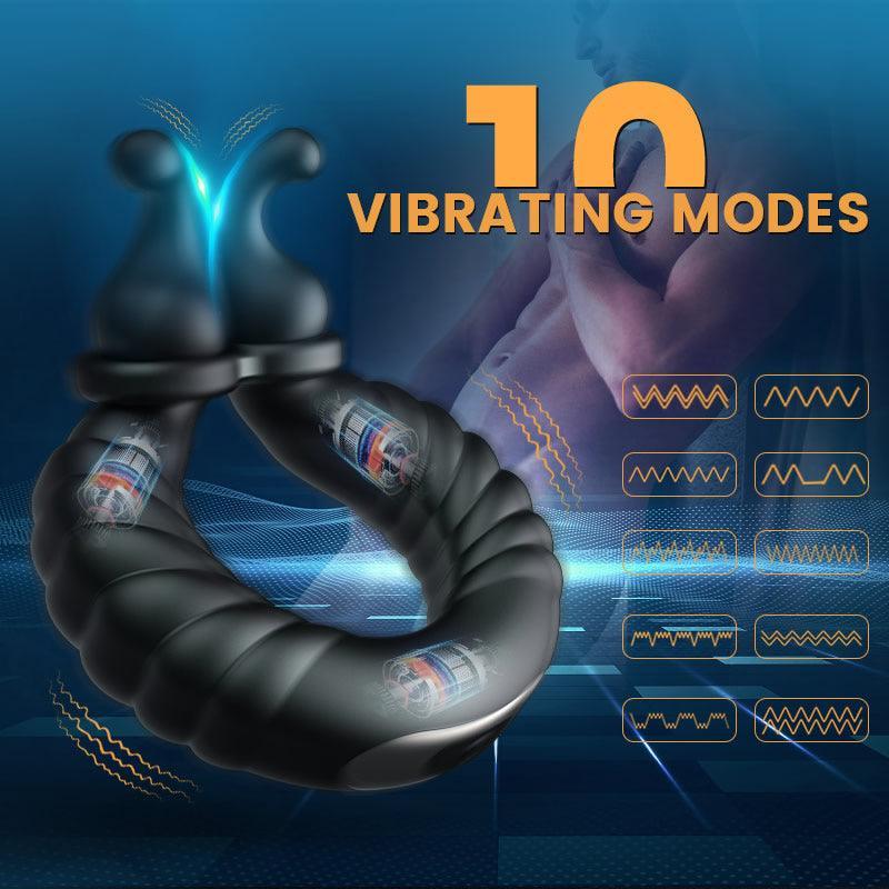 Bunny Boy-Separable Rabbit Rocker 10 Vibrating Cock Ring for Couple Play - Xoxomoving