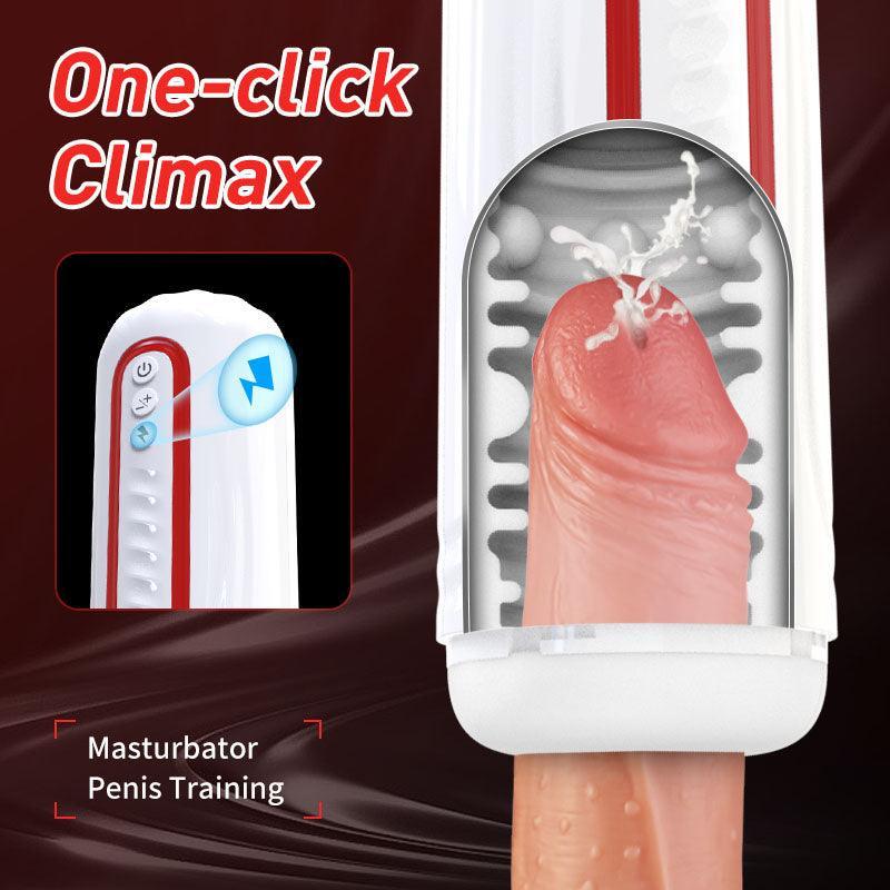 Caden One-Click Climax Moaning 7 Telescoping Vibrating Masturbation Cup - Xoxomoving