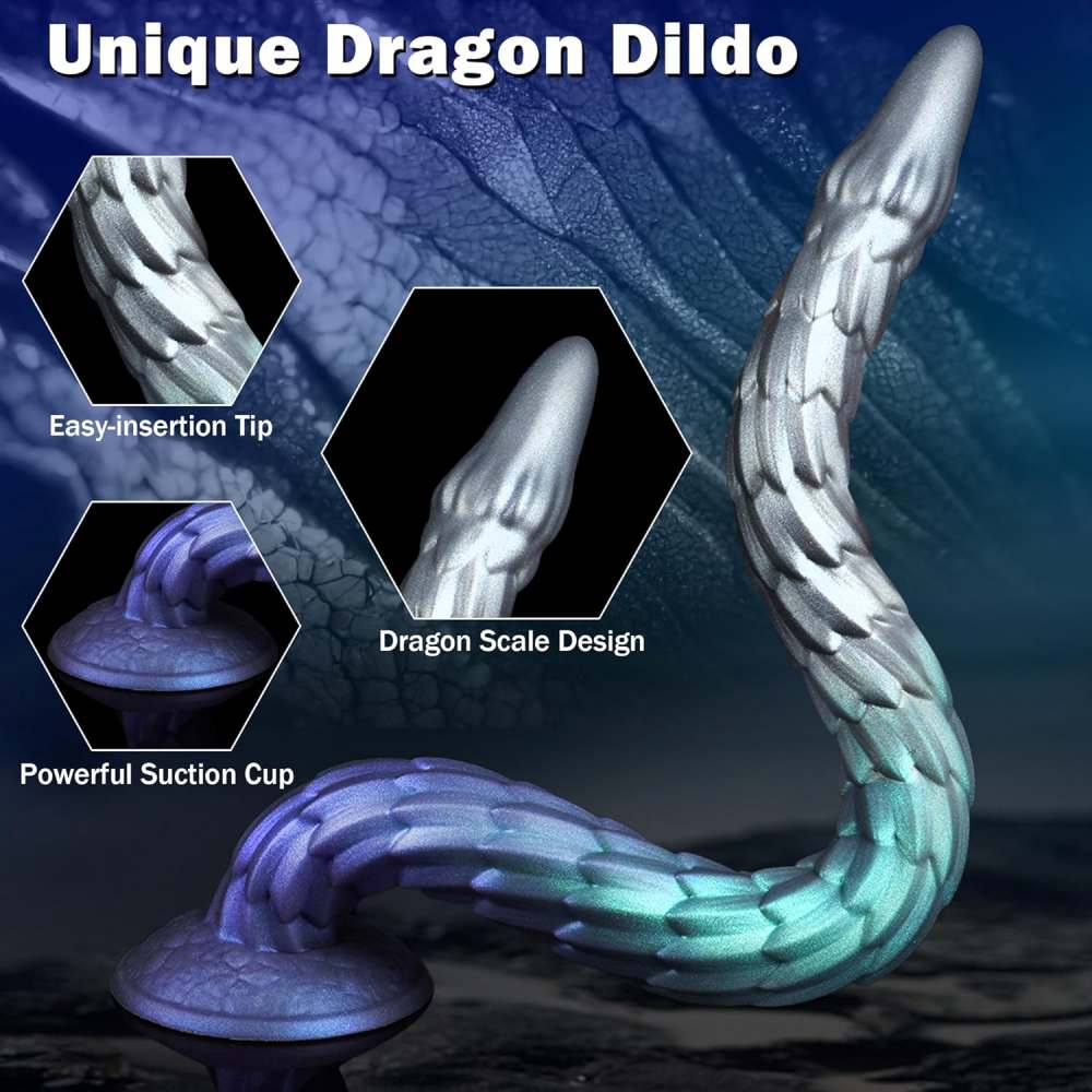Carson 20” Dragon Dildo – Premium Silicone with Suction Cup Base Xoxomoving