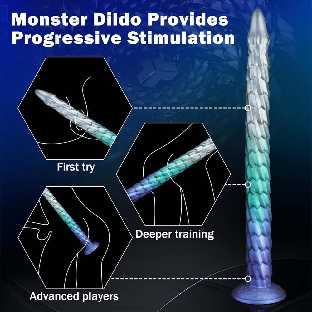 Carson 20” Dragon Dildo – Premium Silicone with Suction Cup Base Xoxomoving