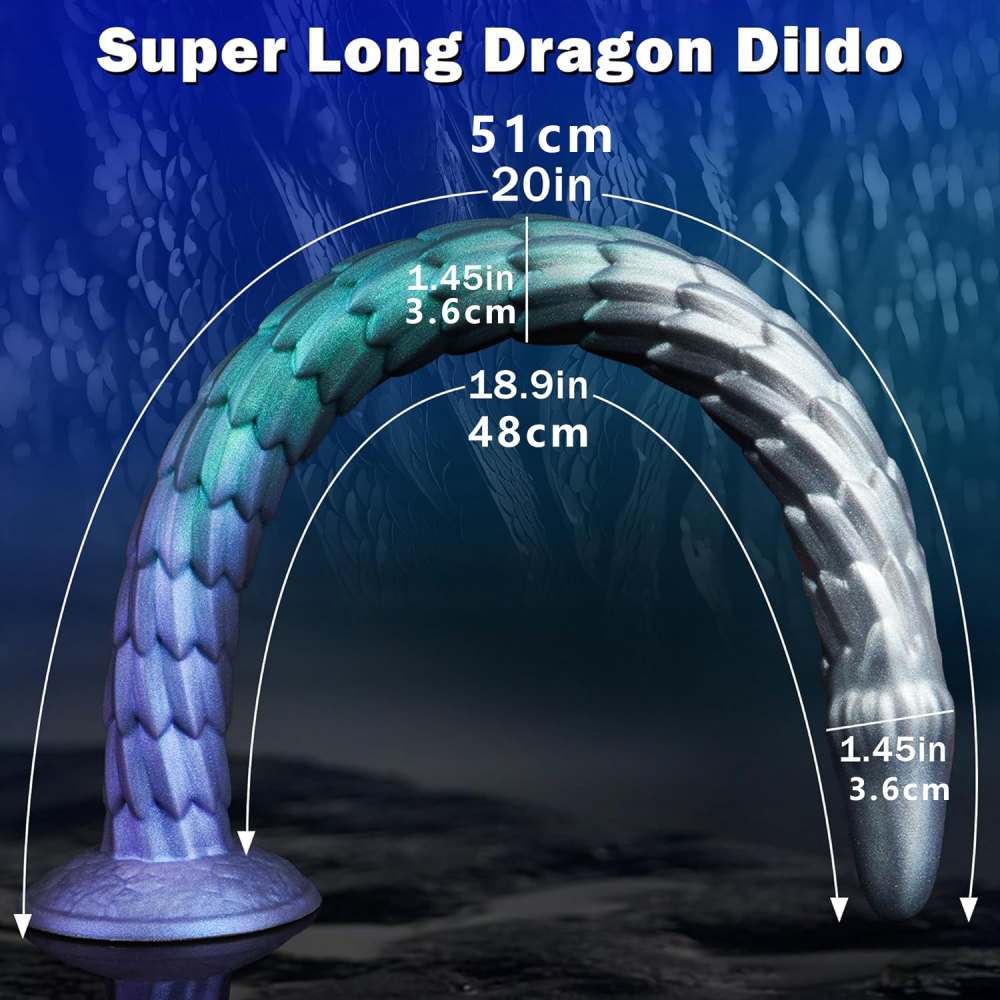 Carson 20” Dragon Dildo – Premium Silicone with Suction Cup Base Xoxomoving