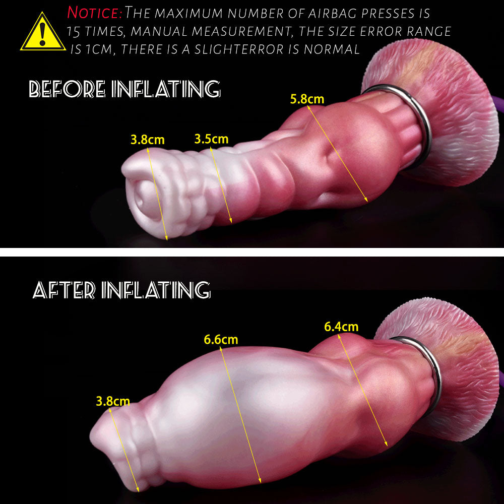 Silicone Knot Fantasy Dog Inflatable Dildo Xoxomoving