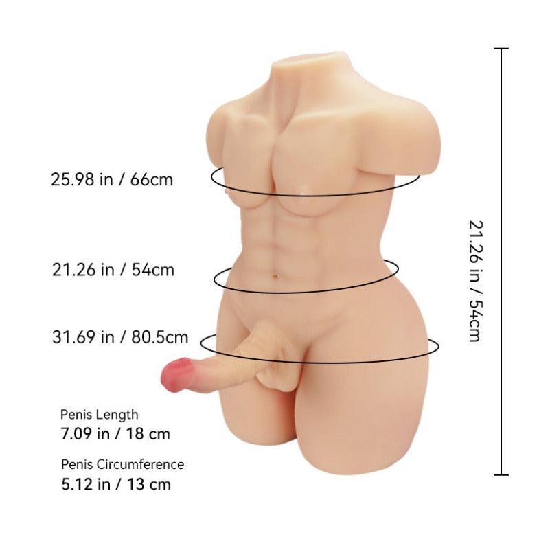 Channing Male Torso Sex Doll Threesome - Realistic 33.07LB Toy - Xoxomoving