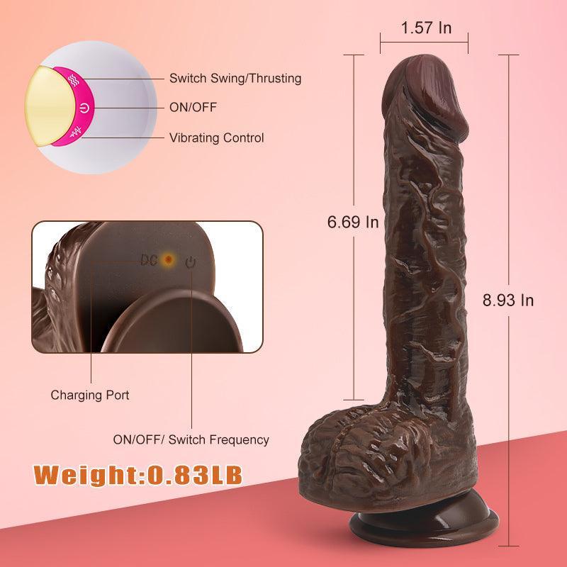 Chimp 8 Thrusting Vibrating Swinging Lifelike Wild Dildo 8.93 INCH - Xoxomoving