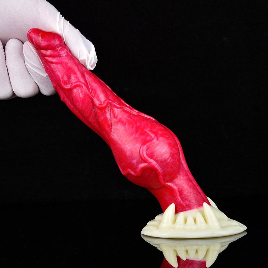7 Inch Red Wolf Knot Spiked Dildo mysite