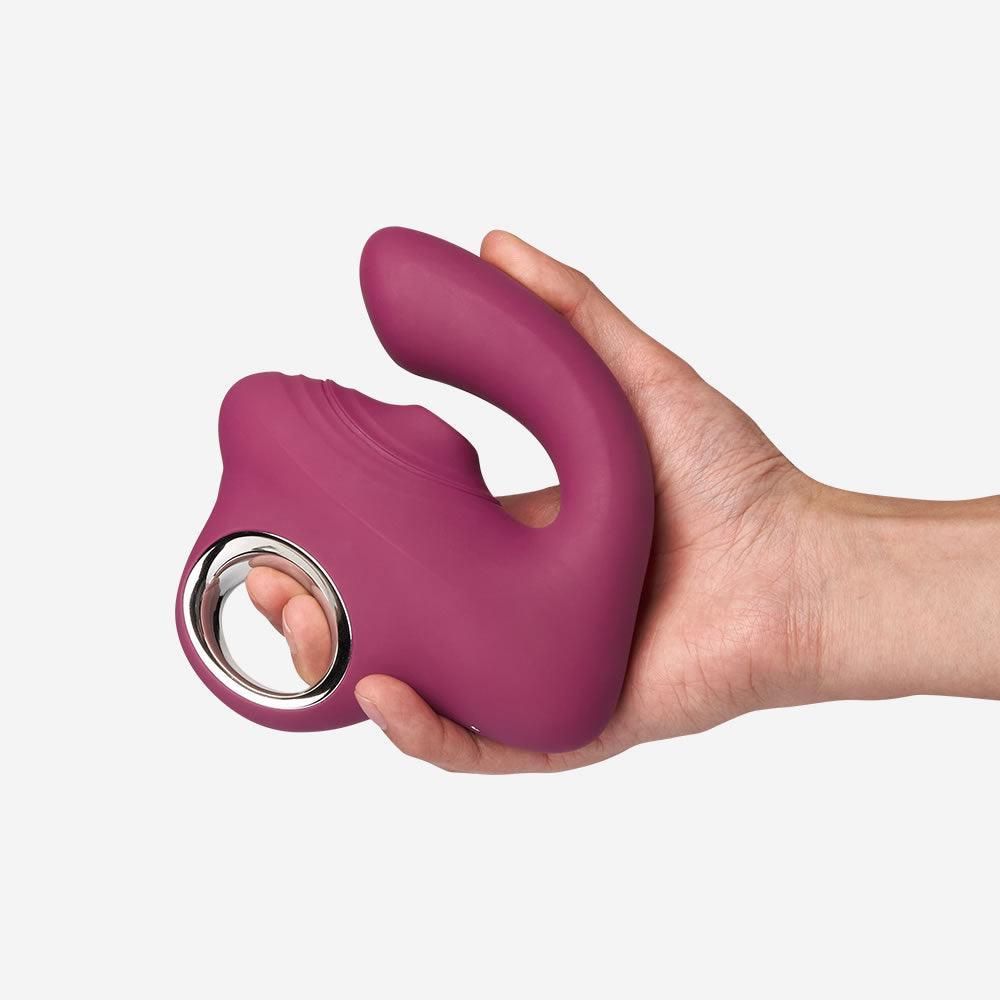 Circle Handle Heating G-Spot Clitoral Sucking Vibrator - Xoxomoving