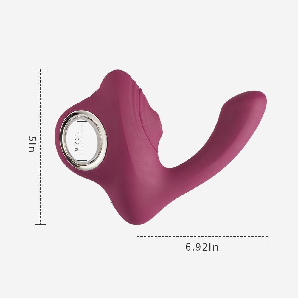 Circle Handle Heating G-Spot Clitoral Sucking Vibrator - Xoxomoving