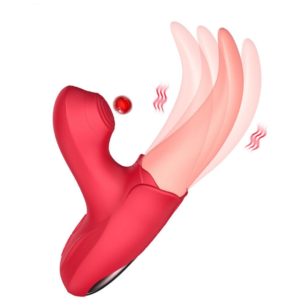 Clit Stimulator with Tongue G-spot Rabbit Vibrator, Oral Sex Simulation - Xoxomoving