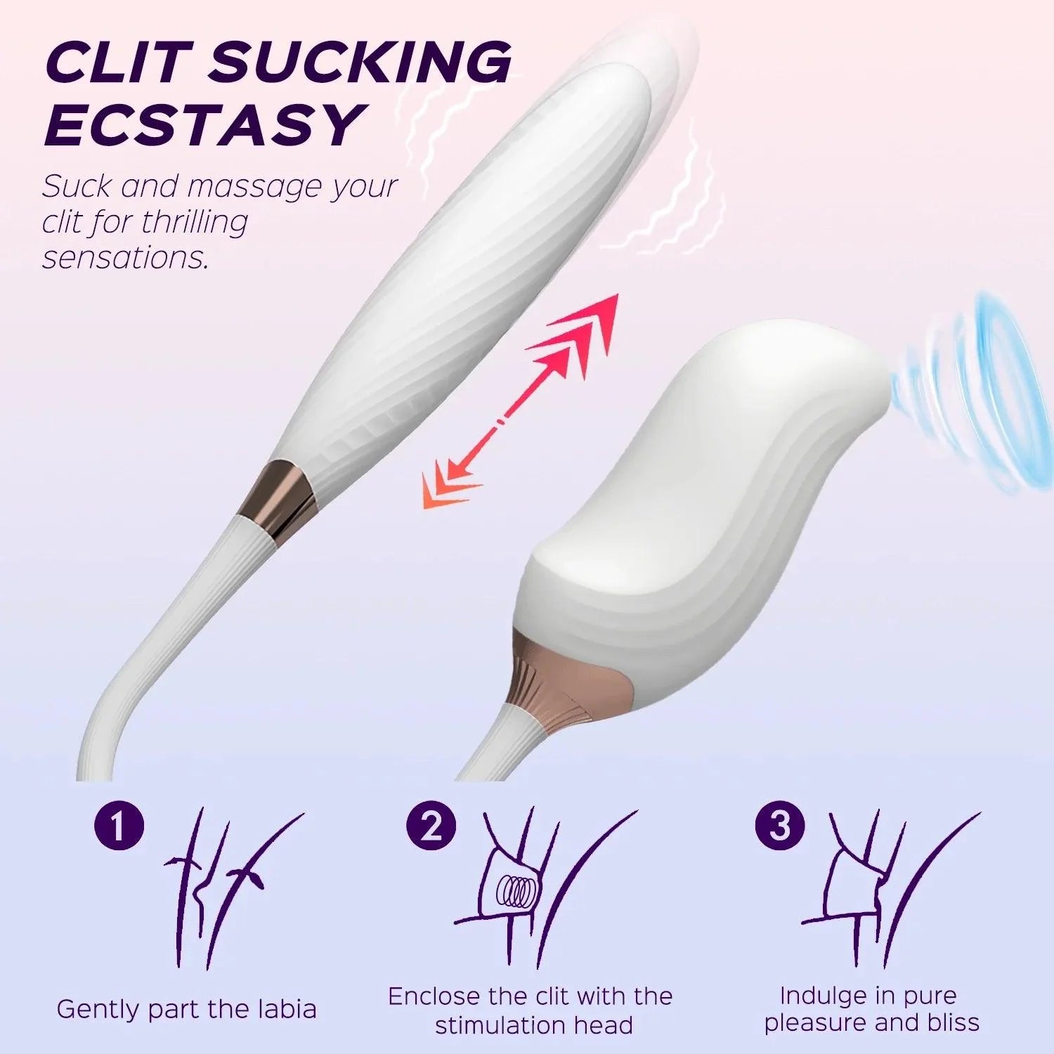 Clit Sucking Stimulator Pulsating G-spot Vibrator - 9 Wave Sucking & 9 Pulsing Vibrating Modes - Xoxomoving