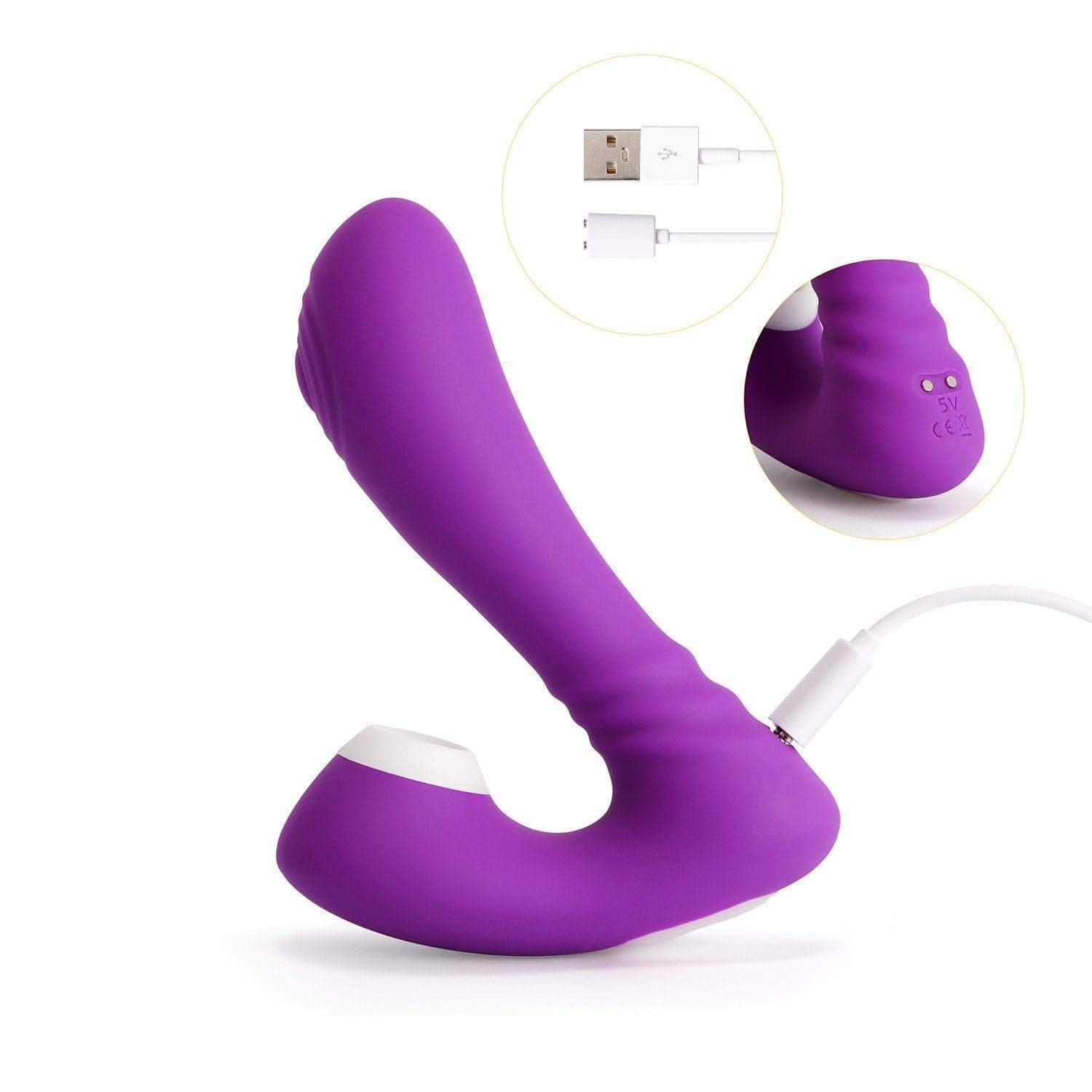 Clit Suction Vibrator - 9 Modes, Waterproof, Ergonomic Design - Xoxomoving