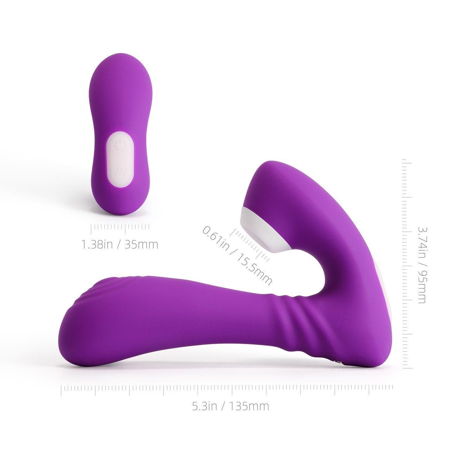 Clit Suction Vibrator - 9 Modes, Waterproof, Ergonomic Design - Xoxomoving