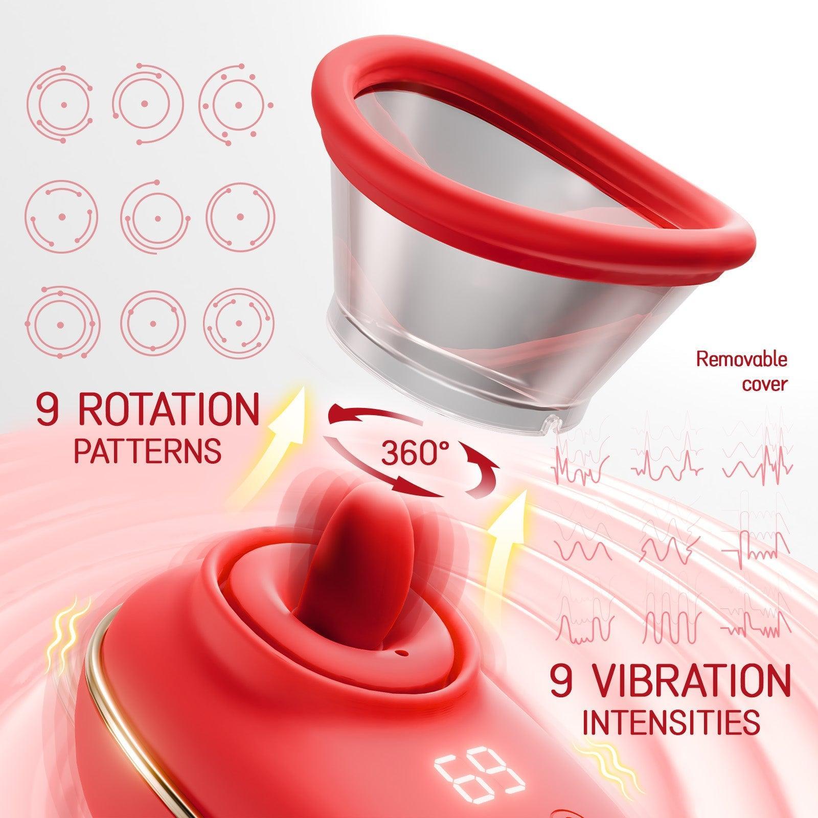 Clitoral Sucking Vibrator - Customizable Stimulation with 9 Licking & Vibrating Patterns - Xoxomoving