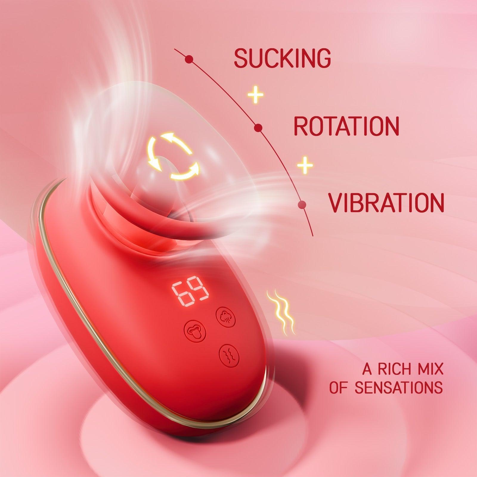 Clitoral Sucking Vibrator - Customizable Stimulation with 9 Licking & Vibrating Patterns - Xoxomoving