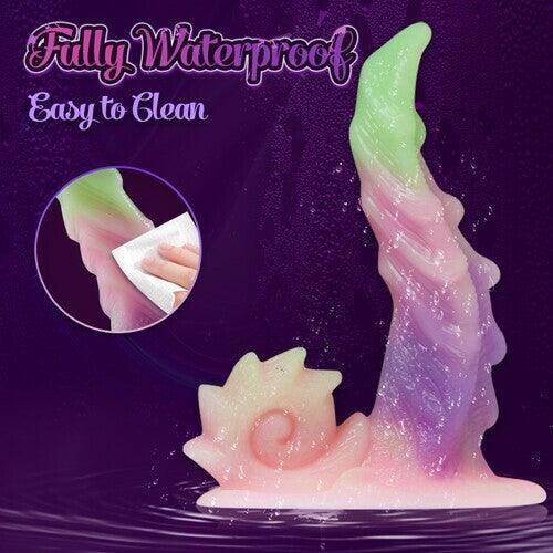 Coke 7.48 Inch Bendy Snail Silicone Rainbow Dildo with Suction Cup - Xoxomoving