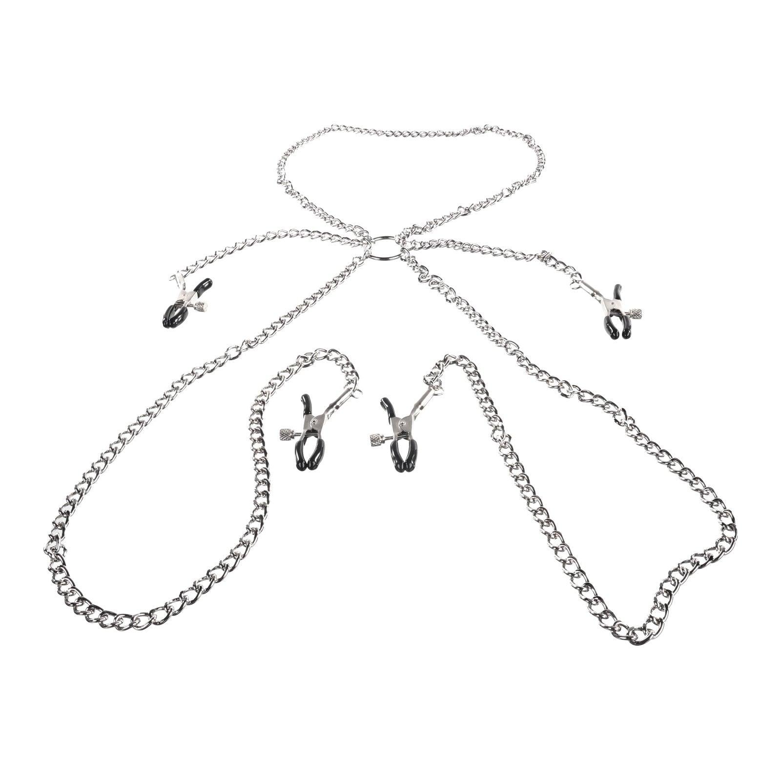 Collar to Nipple and Labia Clamps By Kink - Xoxomoving