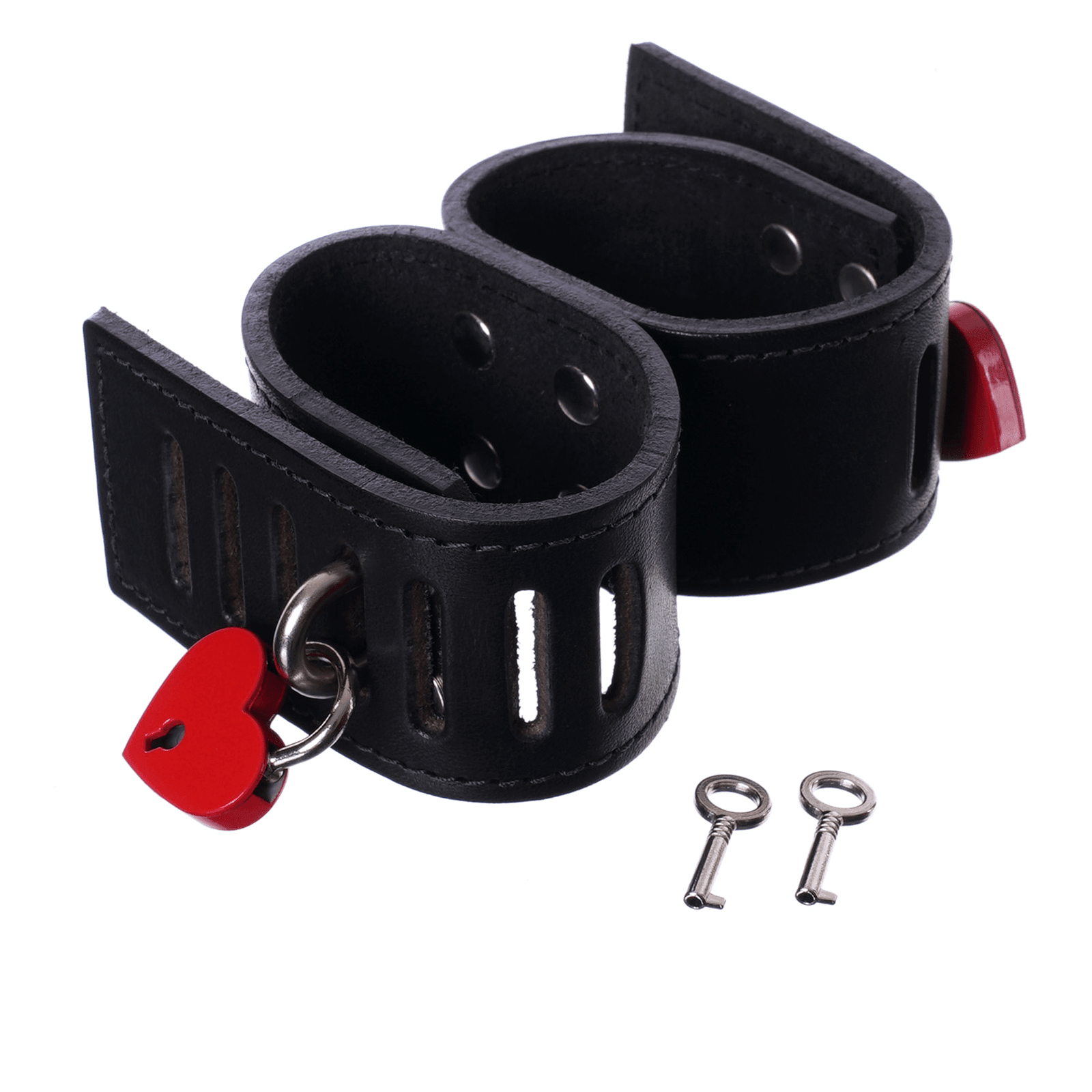 Secure Leather Cuff with 2 Love Locks By Kink - Xoxomoving