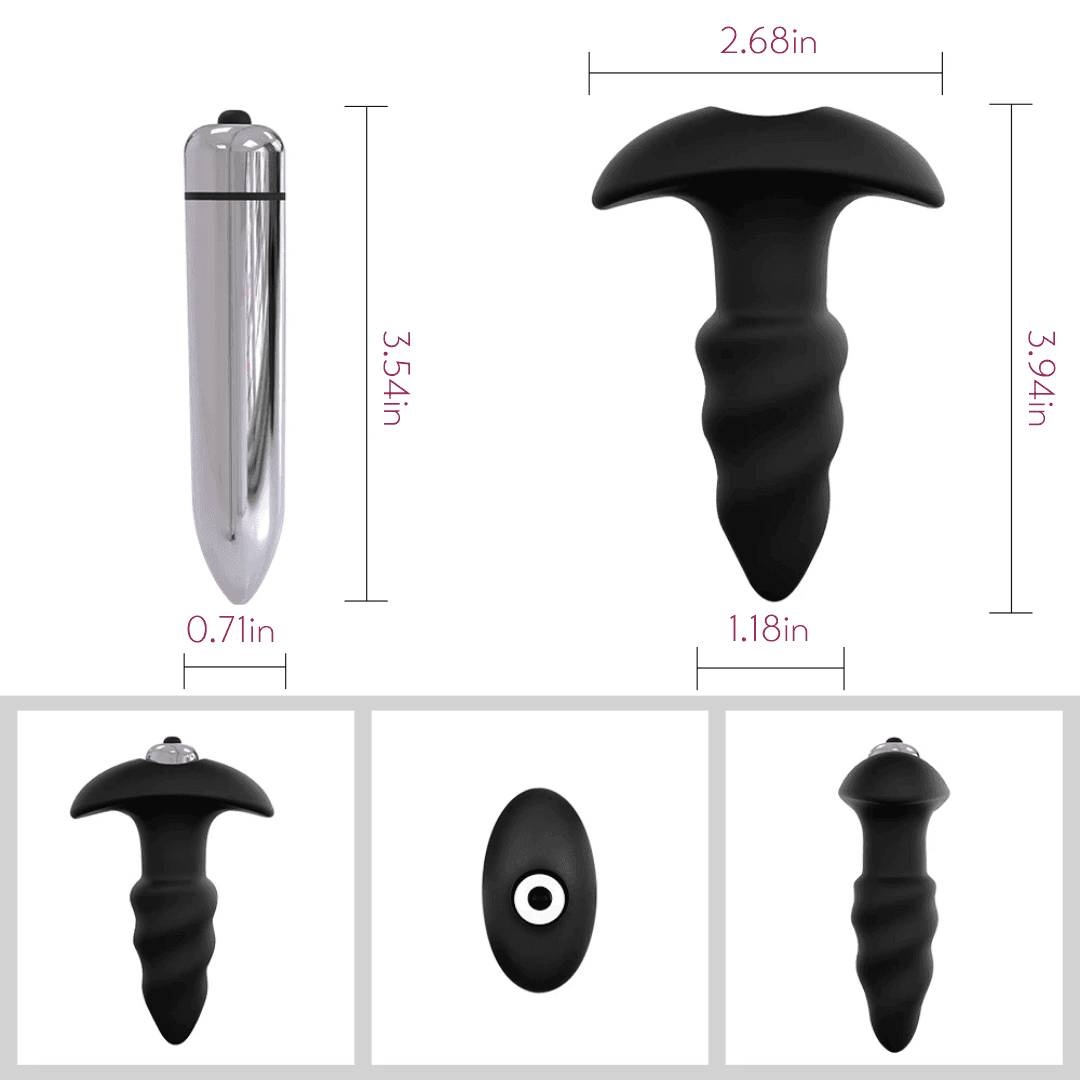 Corkscrew Anal Sex Toy Vibrating Butt Plug - Explore Sensual Twists - Xoxomoving