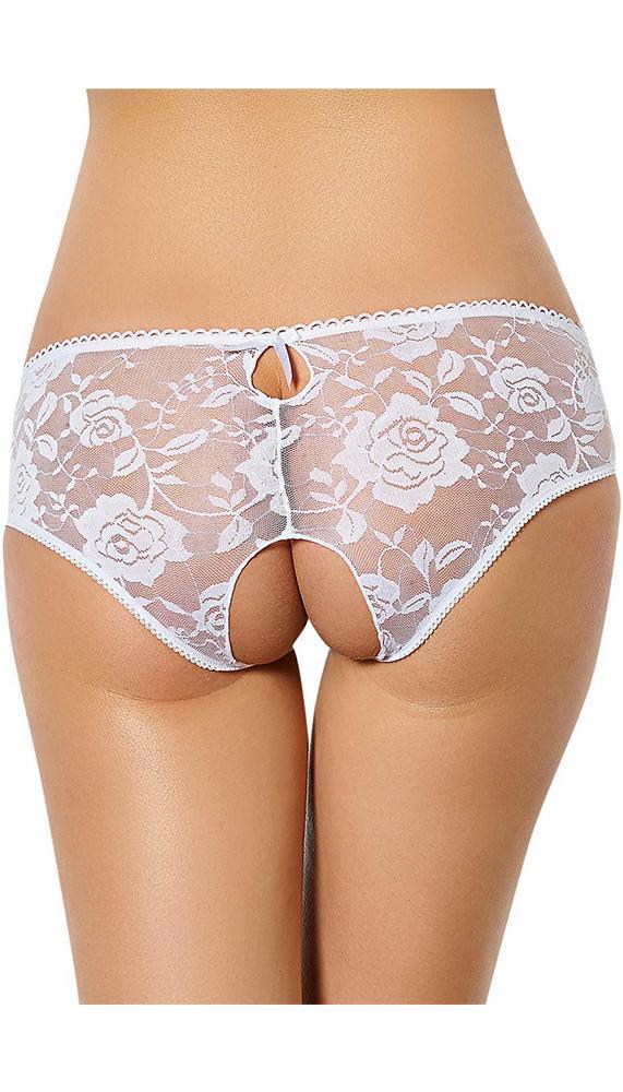 Crotchless Lace Panty - Three Sizes Available - Xoxomoving