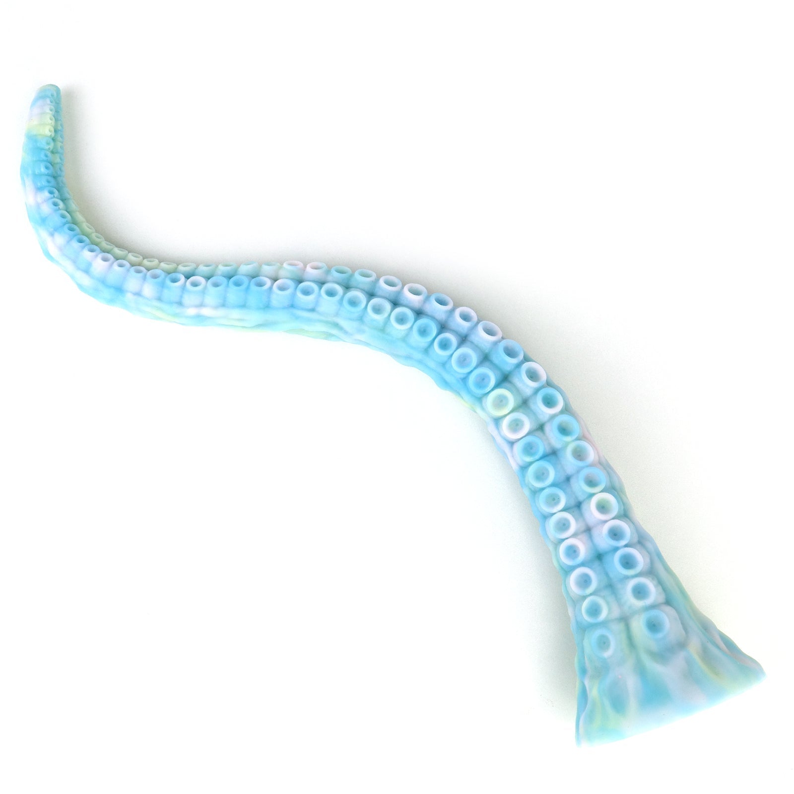 Curved Tentacle-Style Textured Silicone Dildo with Suction Cup Base Xoxomoving