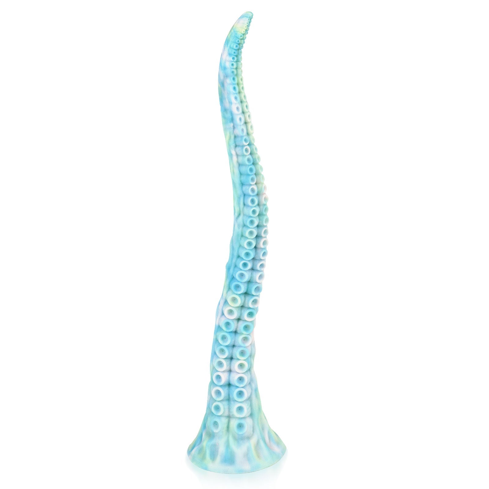 Curved Tentacle-Style Textured Silicone Dildo with Suction Cup Base Xoxomoving