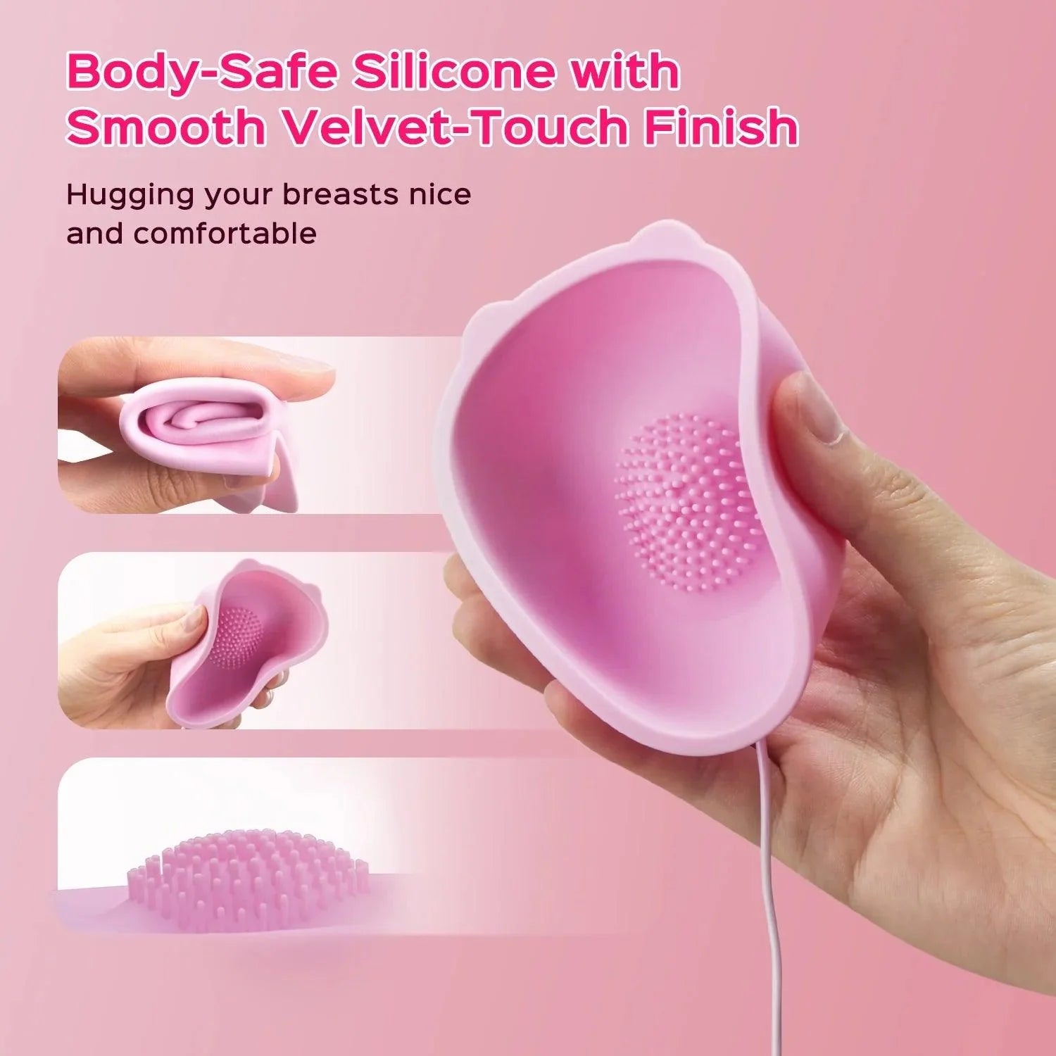 Cute Kitty Wearable Vibrating Nipple Suckers - Nipple Massager - Xoxomoving