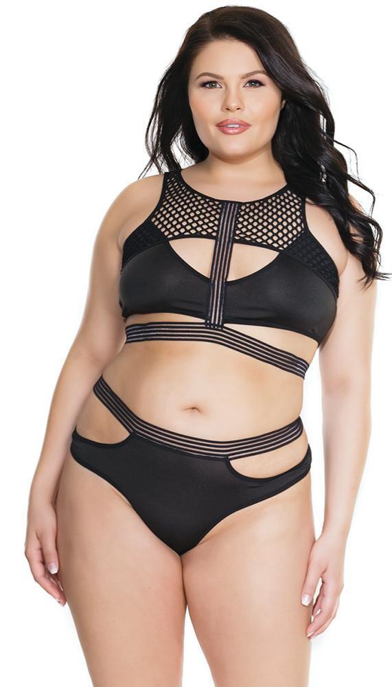 Cutout Bralette & Panty Set - Xoxomoving